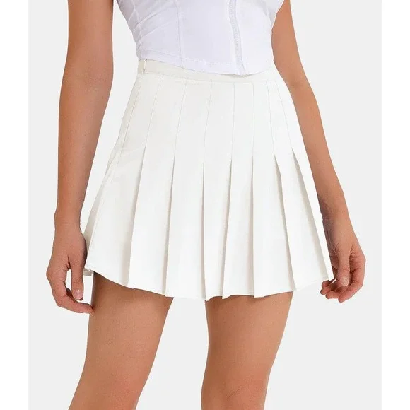 Halara Flat Front Pleated Mini 2-in-1‎ Tennis Skirt Black NWT XS NWT - Picture 6 of 9